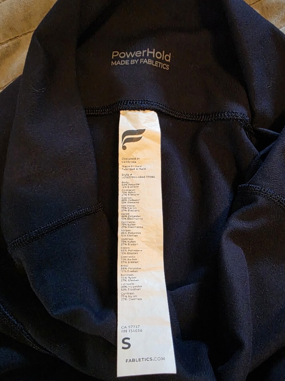 Fabletics Deep Navy High-Rise Pocket Leggings - Picture 3 of 3